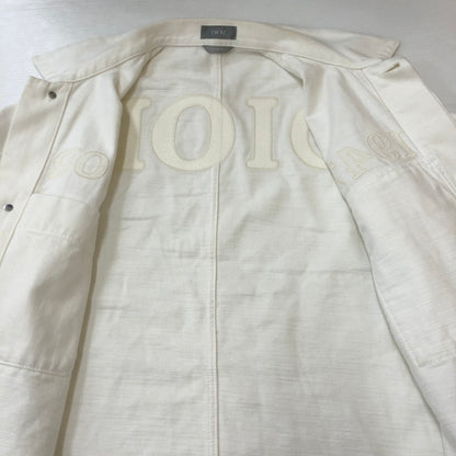 【中古品】【メンズ】 Christian Dior クリスチャンディオール 21SS LOGO EMBROIDERED DENIM JACKET 013D488C240X ロゴ 刺繍 デニムジャケット ライトアウター 141-250622-KS-04-tei サイズ：44 カラー：ホワイト 万代Net店