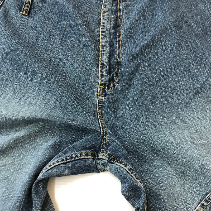 【中古品】【メンズ】 PLATINUM FUBU プラチナムフブ × HARLEM GLOBETROTTERS ハーレム グローブトロッターズ 別注 コラボ BAGGY DENIM PANTS バギー デニム パンツ ボトムス 158-250621-yo-30-tei サイズ：W48 L34 カラー：インディゴ 万代Net店