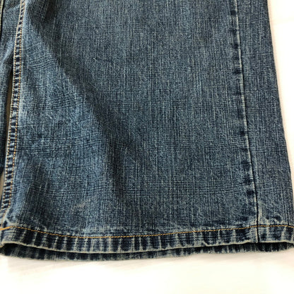 【中古品】【メンズ】 PLATINUM FUBU プラチナムフブ × HARLEM GLOBETROTTERS ハーレム グローブトロッターズ 別注 コラボ BAGGY DENIM PANTS バギー デニム パンツ ボトムス 158-250621-yo-30-tei サイズ：W48 L34 カラー：インディゴ 万代Net店