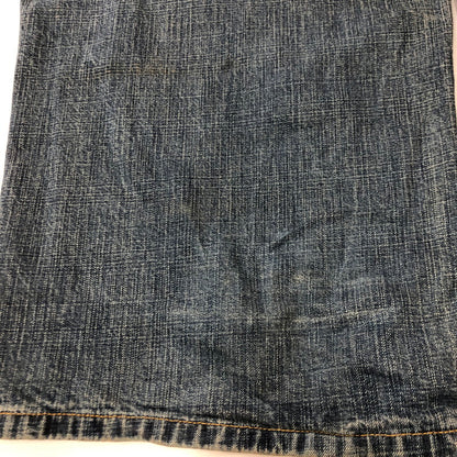 【中古品】【メンズ】 PLATINUM FUBU プラチナムフブ × HARLEM GLOBETROTTERS ハーレム グローブトロッターズ 別注 コラボ BAGGY DENIM PANTS バギー デニム パンツ ボトムス 158-250621-yo-30-tei サイズ：W48 L34 カラー：インディゴ 万代Net店