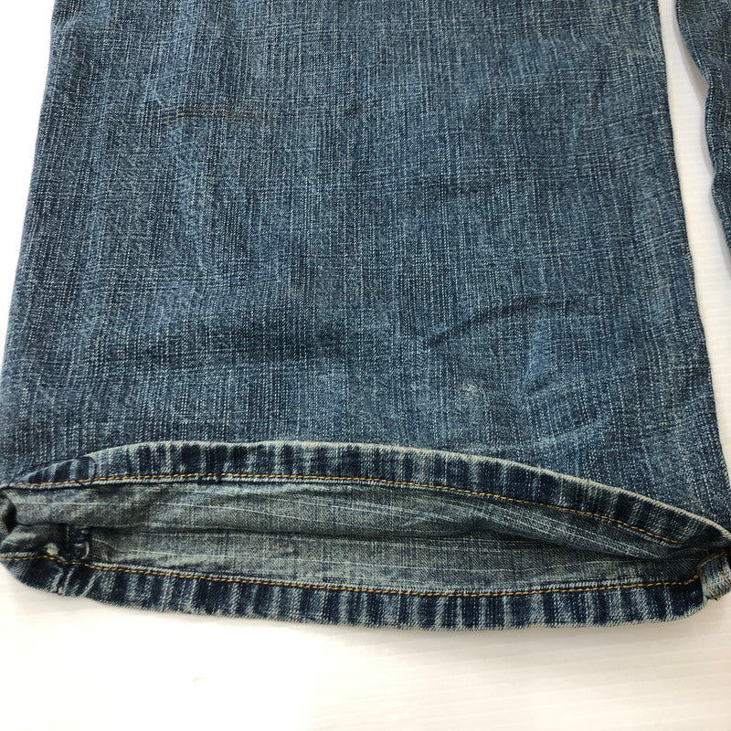 【中古品】【メンズ】 PLATINUM FUBU プラチナムフブ × HARLEM GLOBETROTTERS ハーレム グローブトロッターズ 別注 コラボ BAGGY DENIM PANTS バギー デニム パンツ ボトムス 158-250621-yo-30-tei サイズ：W48 L34 カラー：インディゴ 万代Net店