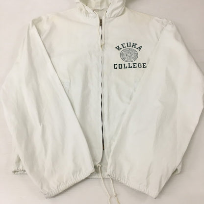 【中古品】【メンズ】 Champion チャンピオン COLLEGE PRINT HOODED SWINGTOP JACKET VINTAGE カレッジプリント フーデッド スウィングトップジャケット ライトアウター ヴィンテージ 145-250628-kk-19-tei サイズ：M カラー：ホワイト 万代Net店
