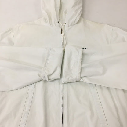 【中古品】【メンズ】 Champion チャンピオン COLLEGE PRINT HOODED SWINGTOP JACKET VINTAGE カレッジプリント フーデッド スウィングトップジャケット ライトアウター ヴィンテージ 145-250628-kk-19-tei サイズ：M カラー：ホワイト 万代Net店