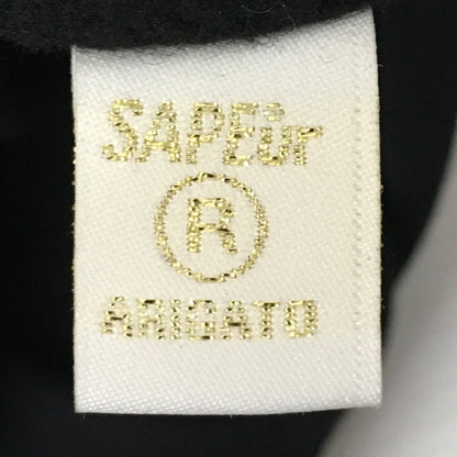 【中古美品】【メンズ】 SAPEur サプール WORLD MAP HOODIE A0022-223 ワールドマップフーディー トップス プルオーバーパーカー 142-250628-kk-07-fuz サイズ：L カラー：ブラック 万代Net店