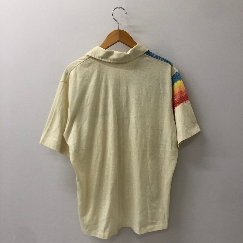 【現状渡し品】【メンズ】 oceanpacific オーシャンパシフィック 70's S/S POLO SHIRT VINTAGE 70年代 ショートスリーブ ポロシャツ 半袖 トップス ヴィンテージ 145-250629-kk-12-tei サイズ：L カラー：イエロー 万代Net店