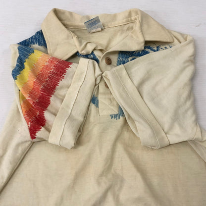 【現状渡し品】【メンズ】 oceanpacific オーシャンパシフィック 70's S/S POLO SHIRT VINTAGE 70年代 ショートスリーブ ポロシャツ 半袖 トップス ヴィンテージ 145-250629-kk-12-tei サイズ：L カラー：イエロー 万代Net店