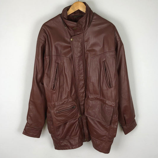 【中古品】【メンズ】 PHASE2 フェーズ2 90’s LEATHER JACKET 90年代 レザージャケット アウター 革 145-251115-ts-14-tei サイズ：M カラー：ブラウン 万代Net店