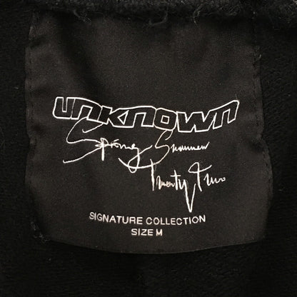 【中古品】【メンズ】 UNKNOWN LONDON アンノウン・ロンドン 22SS SIGNATURE RHINESTONE JOGGER シグネチャー ラインストーン ジョガー ボトムス スウェットパンツ 153-250628-kk-22-tei サイズ：M カラー：ブラック 万代Net店