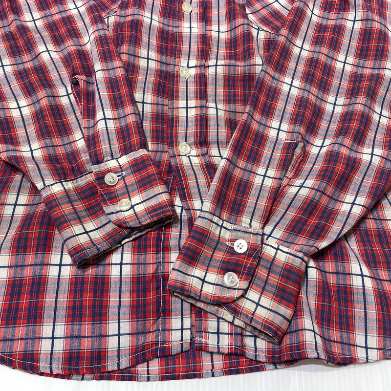 【中古品】【メンズ】 LEVI’S リーバイス 70's LS CHECK SHIRT VINTAGE 70年代 ロングスリーブ チェック シャツ 長袖 トップス ヴィンテージ 145-260828-yo-10-teih サイズ：XL カラー：レッド 万代Net店