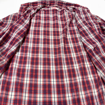 【中古品】【メンズ】 LEVI’S リーバイス 70's LS CHECK SHIRT VINTAGE 70年代 ロングスリーブ チェック シャツ 長袖 トップス ヴィンテージ 145-260828-yo-10-teih サイズ：XL カラー：レッド 万代Net店