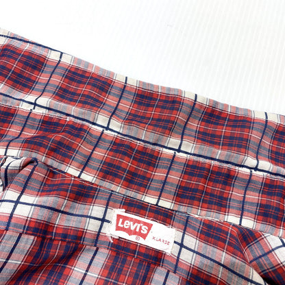 【中古品】【メンズ】 LEVI’S リーバイス 70's LS CHECK SHIRT VINTAGE 70年代 ロングスリーブ チェック シャツ 長袖 トップス ヴィンテージ 145-260828-yo-10-teih サイズ：XL カラー：レッド 万代Net店