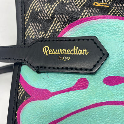 【中古品】【レディース】 TANGRAM タングラム × RYUJI KAMIYAMA カミヤマリュウジ × RESURRECTION レザレクション 別注 コラボ SPECIAL PAINT CART BAG TGS-G38 スペシャルペイント カートバッグ カバン 188-250630-KS-05-tei カラー：DARK BLACK 万代Net店