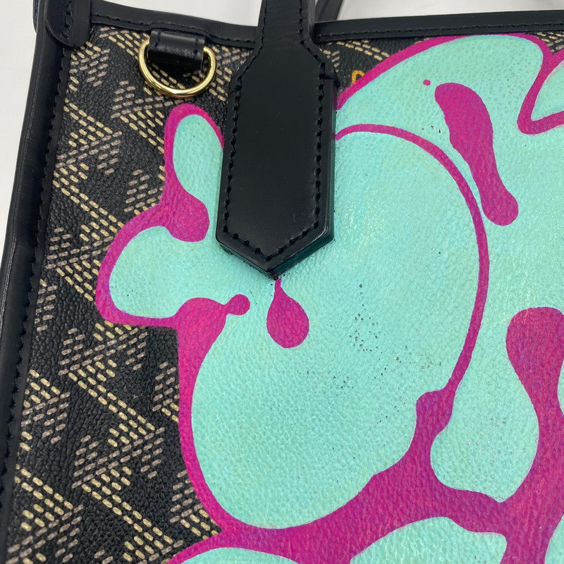 【中古品】【レディース】 TANGRAM タングラム × RYUJI KAMIYAMA カミヤマリュウジ × RESURRECTION レザレクション 別注 コラボ SPECIAL PAINT CART BAG TGS-G38 スペシャルペイント カートバッグ カバン 188-250630-KS-05-tei カラー：DARK BLACK 万代Net店