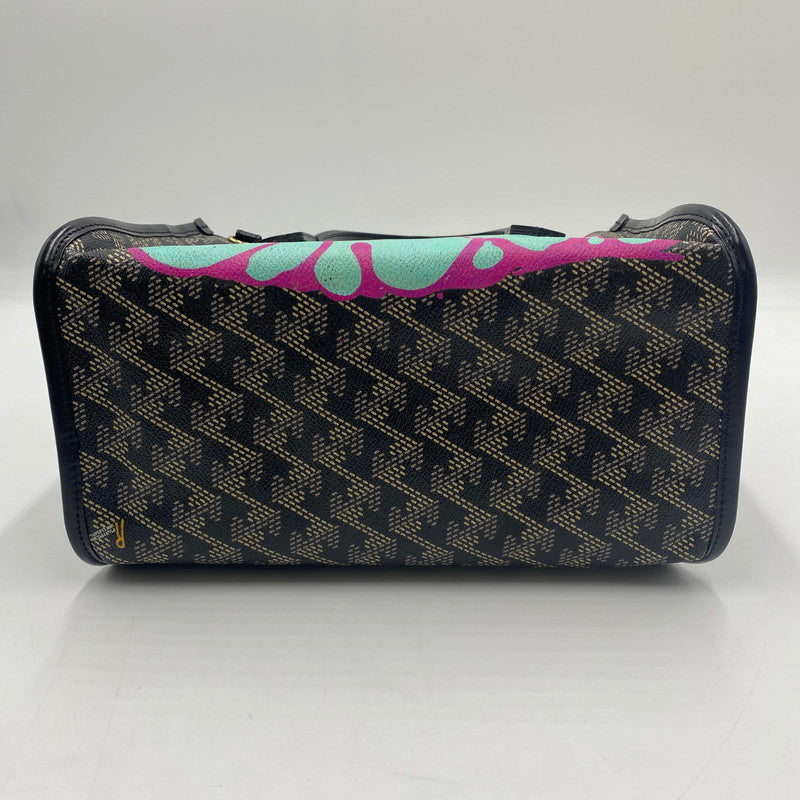 【中古品】【レディース】 TANGRAM タングラム × RYUJI KAMIYAMA カミヤマリュウジ × RESURRECTION レザレクション 別注 コラボ SPECIAL PAINT CART BAG TGS-G38 スペシャルペイント カートバッグ カバン 188-250630-KS-05-tei カラー：DARK BLACK 万代Net店