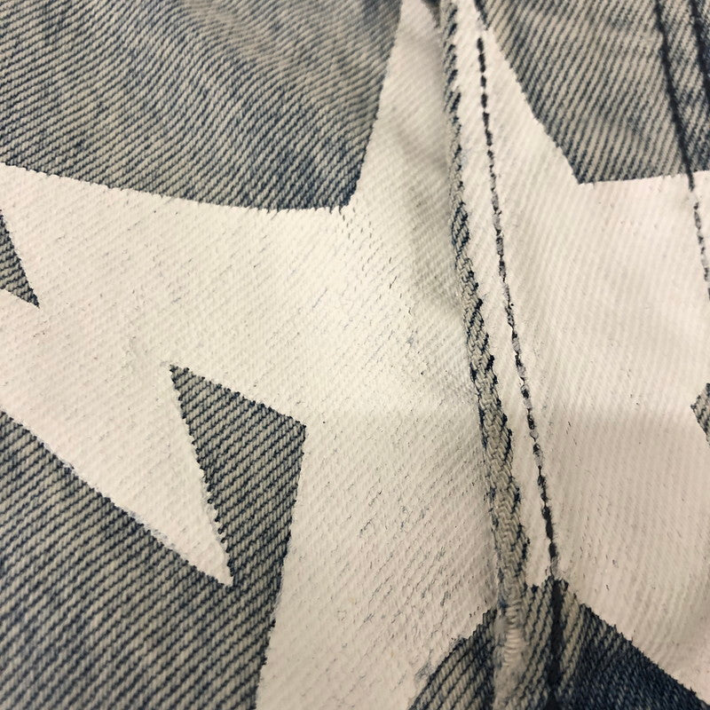 【中古品】【メンズ】 A BATHING APE アベイシングエイプ DESTROYED STA RELAXED FIT 13OZ DENIM SHORTS 001DSL301304M デストロイド スタ リラックスド フィット 13オンス デニムショーツ ボトムス ハーフパンツ ショートパンツ 158-250629-kk-30-tei サイズ：M カラー：ライトインディゴ 万代Net店