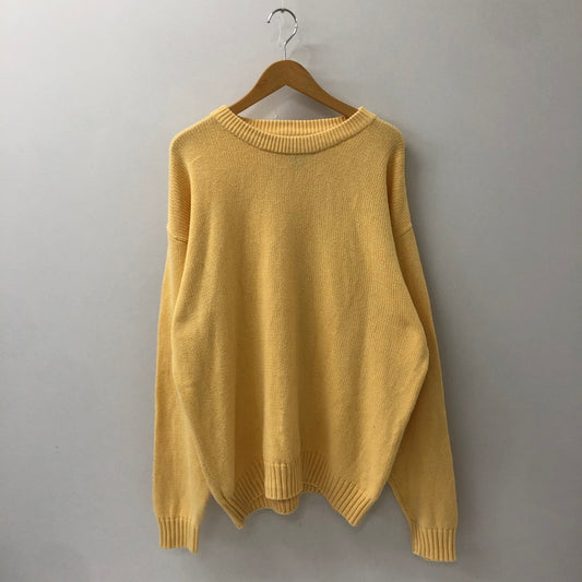 【中古品】【メンズ】 Eddie Bauer エディー・バウアー 90's COTTON KNIT SWEATER B769 90年代 コットン ニットセーター トップス 144-250629-kk-08-tei サイズ：L カラー：イエロー 万代Net店