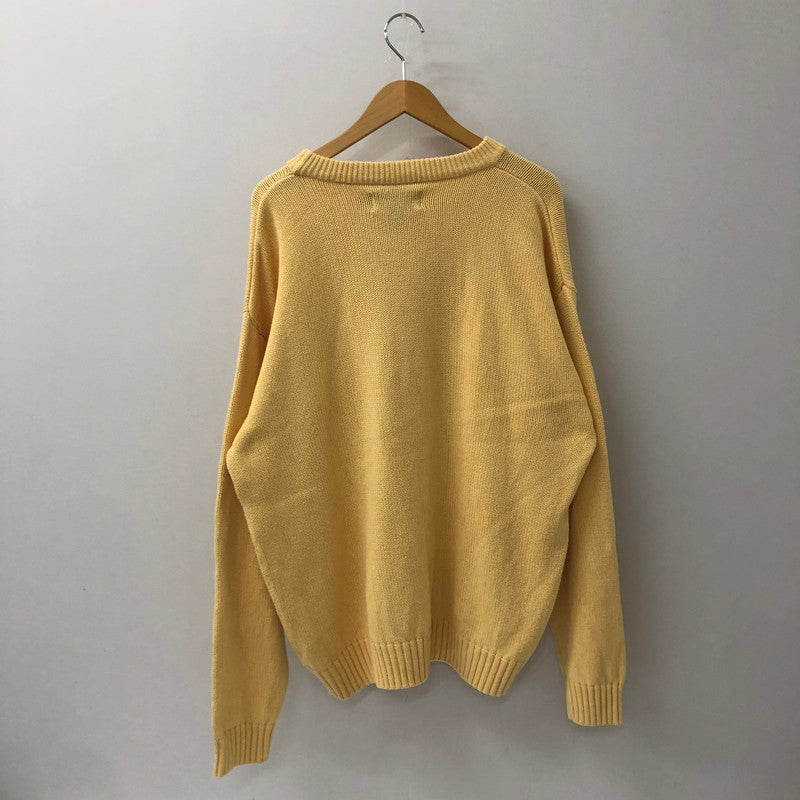 【中古品】【メンズ】 Eddie Bauer エディー・バウアー 90's COTTON KNIT SWEATER B769 90年代 コットン ニットセーター トップス 144-250629-kk-08-tei サイズ：L カラー：イエロー 万代Net店