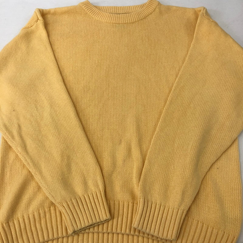【中古品】【メンズ】 Eddie Bauer エディー・バウアー 90's COTTON KNIT SWEATER B769 90年代 コットン ニットセーター トップス 144-250629-kk-08-tei サイズ：L カラー：イエロー 万代Net店