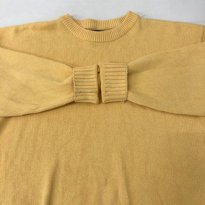 【中古品】【メンズ】 Eddie Bauer エディー・バウアー 90's COTTON KNIT SWEATER B769 90年代 コットン ニットセーター トップス 144-250629-kk-08-tei サイズ：L カラー：イエロー 万代Net店