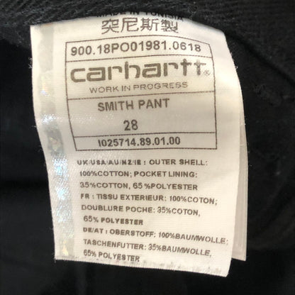 【中古品】【メンズ】 Carhartt WIP カーハート ワークインプログレス SMITH PANT I025714 スミスパンツ ボトムス 156-250629-kk-29-tei サイズ：28 カラー：BLACK 万代Net店