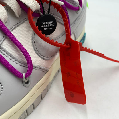 【中古品】【メンズ】 NIKE ナイキ × Off-White オフホワイト 別注 コラボ DUNK LOW 1 OF 50 SNEAKERS DM1602-101 ダンク ロー ワン オブ フィフティ スニーカー 靴 シューズ 160-260129-ko-05-tei サイズ：27cm カラー：ホワイトグレー 万代Net店