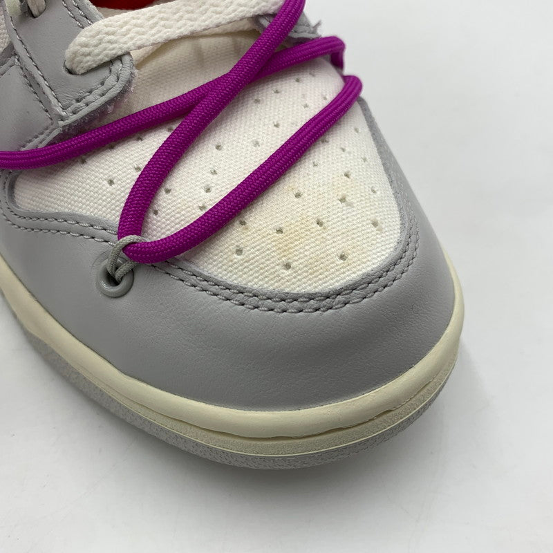 【中古品】【メンズ】 NIKE ナイキ × Off-White オフホワイト 別注 コラボ DUNK LOW 1 OF 50 SNEAKERS DM1602-101 ダンク ロー ワン オブ フィフティ スニーカー 靴 シューズ 160-260129-ko-05-tei サイズ：27cm カラー：ホワイトグレー 万代Net店