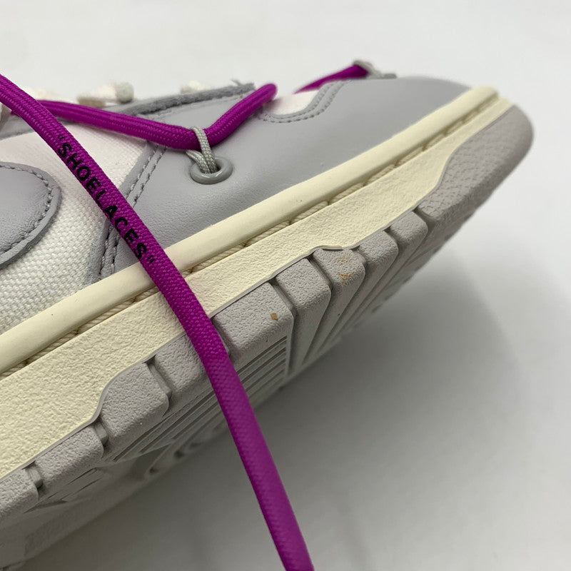 【中古品】【メンズ】 NIKE ナイキ × Off-White オフホワイト 別注 コラボ DUNK LOW 1 OF 50 SNEAKERS DM1602-101 ダンク ロー ワン オブ フィフティ スニーカー 靴 シューズ 160-260129-ko-05-tei サイズ：27cm カラー：ホワイトグレー 万代Net店