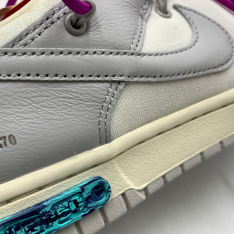 【中古品】【メンズ】 NIKE ナイキ × Off-White オフホワイト 別注 コラボ DUNK LOW 1 OF 50 SNEAKERS DM1602-101 ダンク ロー ワン オブ フィフティ スニーカー 靴 シューズ 160-260129-ko-05-tei サイズ：27cm カラー：ホワイトグレー 万代Net店