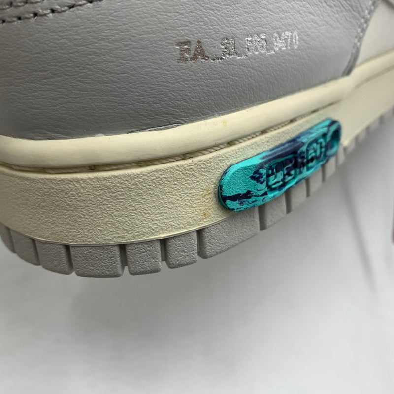 【中古品】【メンズ】 NIKE ナイキ × Off-White オフホワイト 別注 コラボ DUNK LOW 1 OF 50 SNEAKERS DM1602-101 ダンク ロー ワン オブ フィフティ スニーカー 靴 シューズ 160-260129-ko-05-tei サイズ：27cm カラー：ホワイトグレー 万代Net店