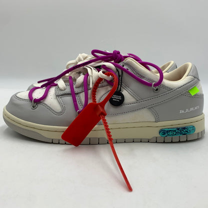 【中古品】【メンズ】 NIKE ナイキ × Off-White オフホワイト 別注 コラボ DUNK LOW 1 OF 50 SNEAKERS DM1602-101 ダンク ロー ワン オブ フィフティ スニーカー 靴 シューズ 160-260129-ko-05-tei サイズ：27cm カラー：ホワイトグレー 万代Net店
