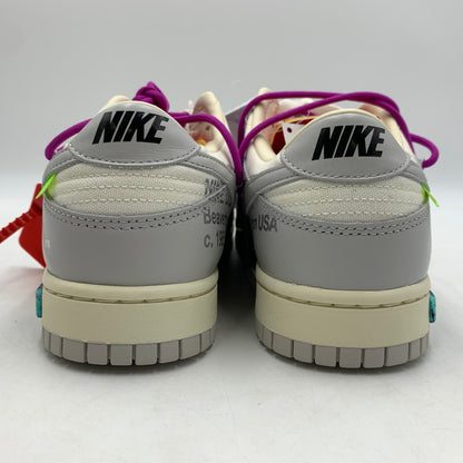 【中古品】【メンズ】 NIKE ナイキ × Off-White オフホワイト 別注 コラボ DUNK LOW 1 OF 50 SNEAKERS DM1602-101 ダンク ロー ワン オブ フィフティ スニーカー 靴 シューズ 160-260129-ko-05-tei サイズ：27cm カラー：ホワイトグレー 万代Net店