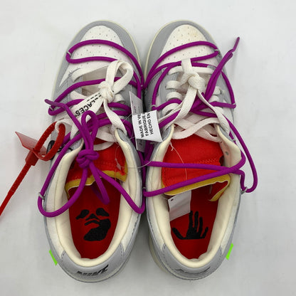 【中古品】【メンズ】 NIKE ナイキ × Off-White オフホワイト 別注 コラボ DUNK LOW 1 OF 50 SNEAKERS DM1602-101 ダンク ロー ワン オブ フィフティ スニーカー 靴 シューズ 160-260129-ko-05-tei サイズ：27cm カラー：ホワイトグレー 万代Net店