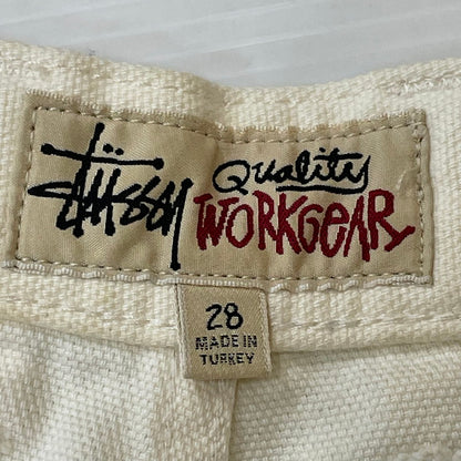 【中古品】【メンズ/レディース】 STUSSY ステューシー CANVAS WORK PANTS 116496 キャンバスワークパンツ ボトムス 153-250701-kk-23-fuz サイズ：28 カラー：BEIGE 万代Net店