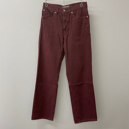 【中古品】【メンズ/レディース】 STUSSY ステューシー CLASSIC JEAN WASHED CANVAS 116659 ウオッシュドキャンバスコットン ストレートレッグジーン ボトムス デニムパンツ 153-250701-kk-19-tei サイズ：28 カラー：WINE 万代Net店