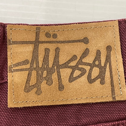 【中古品】【メンズ/レディース】 STUSSY ステューシー CLASSIC JEAN WASHED CANVAS 116659 ウオッシュドキャンバスコットン ストレートレッグジーン ボトムス デニムパンツ 153-250701-kk-19-tei サイズ：28 カラー：WINE 万代Net店