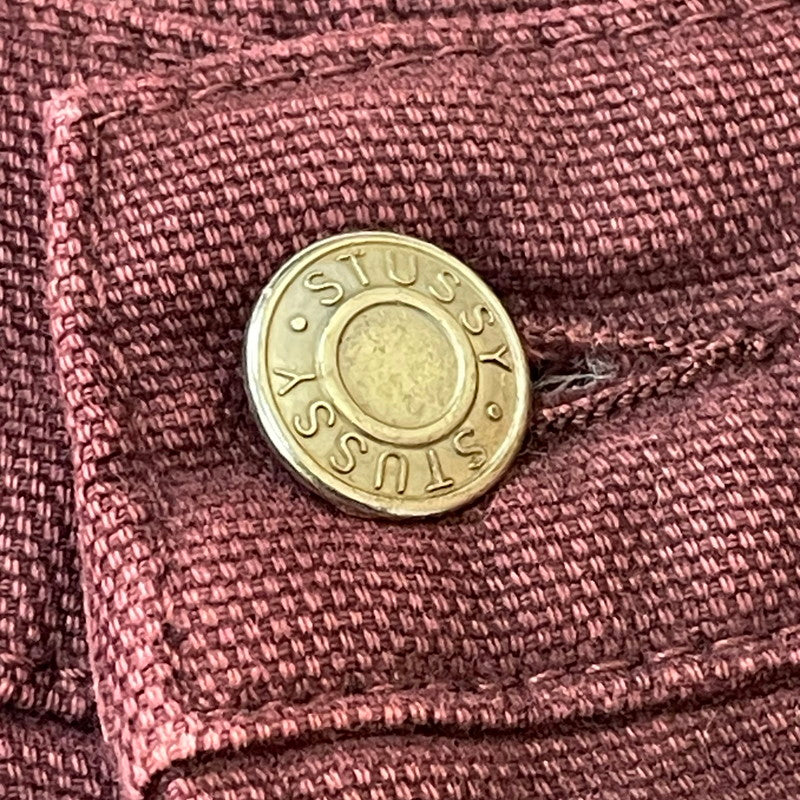 【中古品】【メンズ/レディース】 STUSSY ステューシー CLASSIC JEAN WASHED CANVAS 116659 ウオッシュドキャンバスコットン ストレートレッグジーン ボトムス デニムパンツ 153-250701-kk-19-tei サイズ：28 カラー：WINE 万代Net店