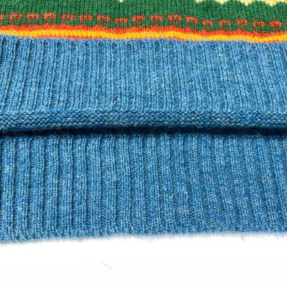 【中古品】【メンズ】 SHETLAND ISLANDS シェトランドアイランド FULLY FASHIONED IN THE SCOTLAND WOOL KNIT フル ファッションド イン ザ スコットランド ウール ニット 長袖 トップス 145-260805-sa-08-tei サイズ：L カラー：総柄 万代Net店