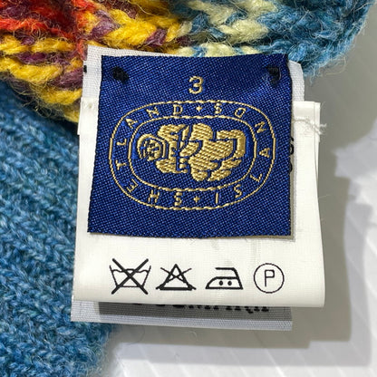 【中古品】【メンズ】 SHETLAND ISLANDS シェトランドアイランド FULLY FASHIONED IN THE SCOTLAND WOOL KNIT フル ファッションド イン ザ スコットランド ウール ニット 長袖 トップス 145-260805-sa-08-tei サイズ：L カラー：総柄 万代Net店