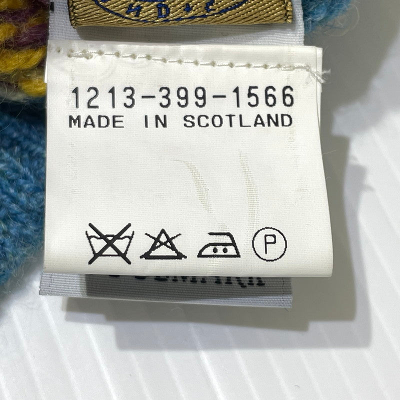 【中古品】【メンズ】 SHETLAND ISLANDS シェトランドアイランド FULLY FASHIONED IN THE SCOTLAND WOOL KNIT フル ファッションド イン ザ スコットランド ウール ニット 長袖 トップス 145-260805-sa-08-tei サイズ：L カラー：総柄 万代Net店