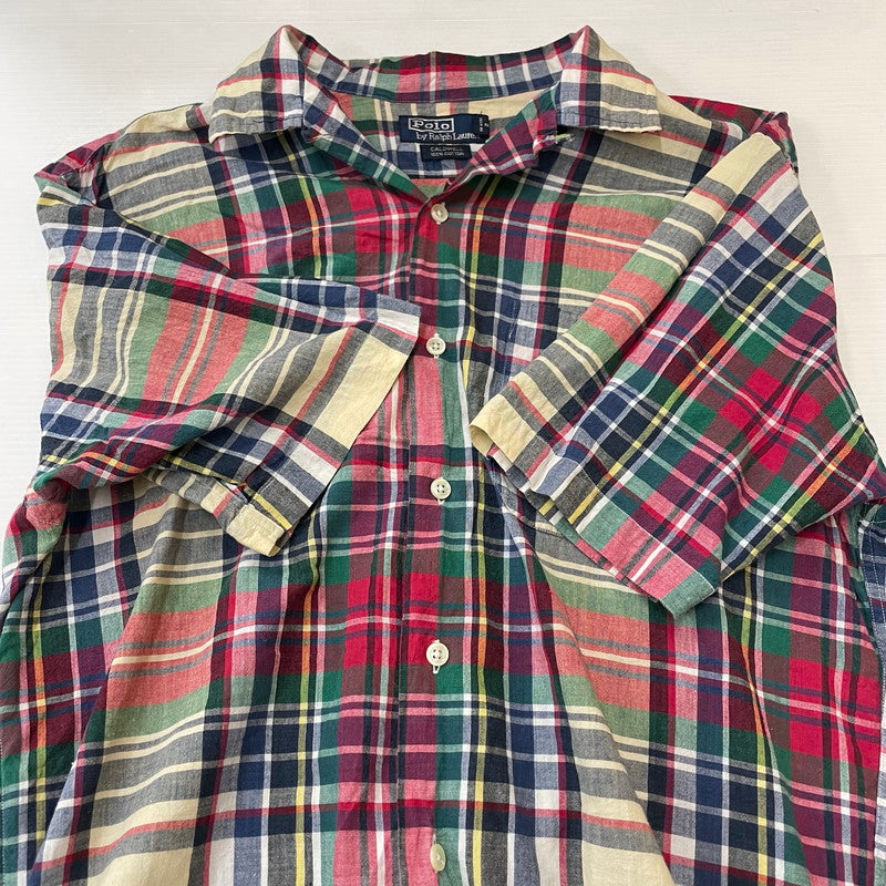 【中古品】【メンズ】 Polo by Ralph Lauren ポロバイラルフローレン CALDWELL S/S OPEN COLLAR SHIRT キャルドウェル ショートスリーブ オープンカラーシャツ 半袖 トップス 147-250701-kk-18-tei サイズ：M カラー：マルチカラー 万代Net店