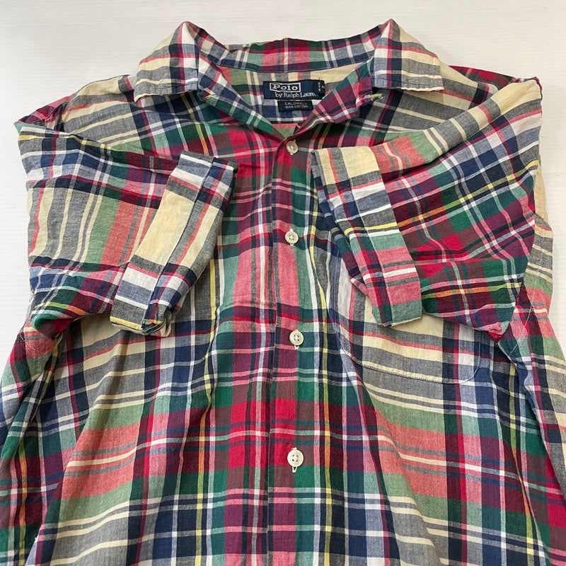 【中古品】【メンズ】 Polo by Ralph Lauren ポロバイラルフローレン CALDWELL S/S OPEN COLLAR SHIRT キャルドウェル ショートスリーブ オープンカラーシャツ 半袖 トップス 147-250701-kk-18-tei サイズ：M カラー：マルチカラー 万代Net店
