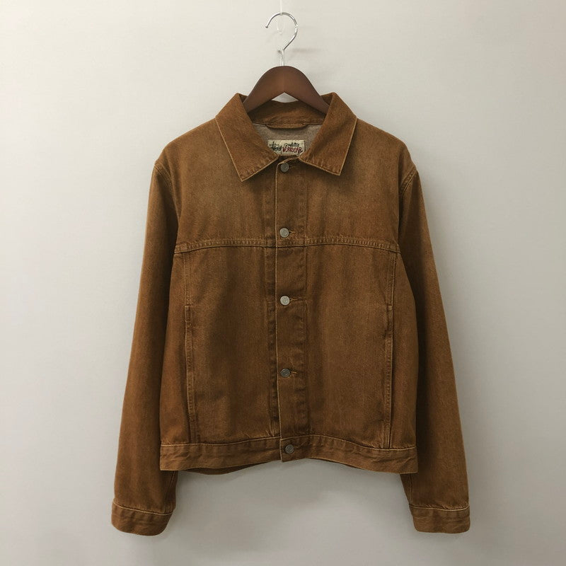 【中古品】【メンズ】 STUSSY ステューシー TRUCKER JACKET DENIM 115839 ビンテージストーンウオッシュ 14.5oz デニム トラッカージャケット ライトアウター 142-250630-kk-11-fuz サイズ：S カラー：ブラウン 万代Net店