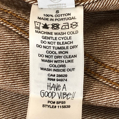 【中古品】【メンズ】 STUSSY ステューシー TRUCKER JACKET DENIM 115839 ビンテージストーンウオッシュ 14.5oz デニム トラッカージャケット ライトアウター 142-250630-kk-11-fuz サイズ：S カラー：ブラウン 万代Net店