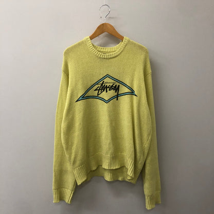 【中古品】【メンズ】 STUSSY ステューシー SURF TEAM SWEATER 117273 リネンコットンブレンドニット クラシックフィットセーター トップス 142-250630-kk-16-fuz サイズ：M カラー：Faded Lime 万代Net店