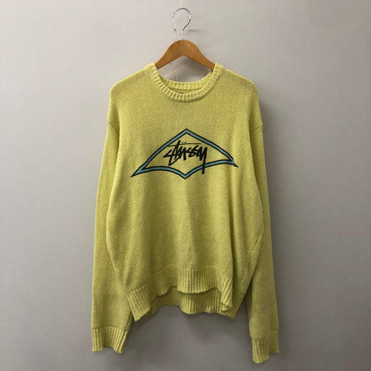 【中古品】【メンズ】 STUSSY ステューシー SURF TEAM SWEATER 117273 リネンコットンブレンドニット クラシックフィットセーター トップス 142-250630-kk-16-fuz サイズ：M カラー：Faded Lime 万代Net店