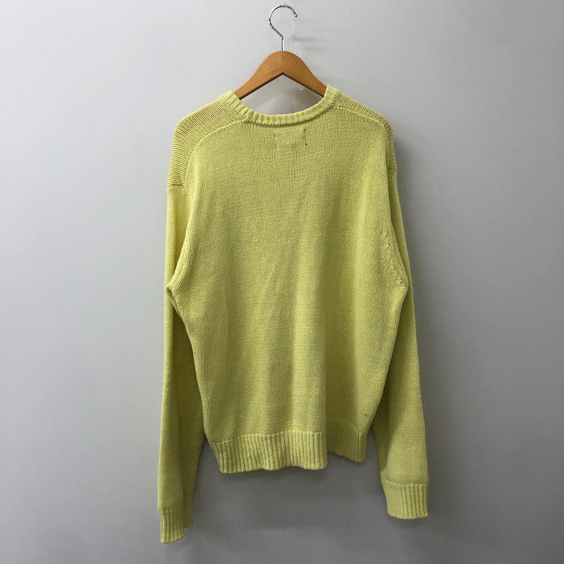 【中古品】【メンズ】 STUSSY ステューシー SURF TEAM SWEATER 117273 リネンコットンブレンドニット クラシックフィットセーター トップス 142-250630-kk-16-fuz サイズ：M カラー：Faded Lime 万代Net店