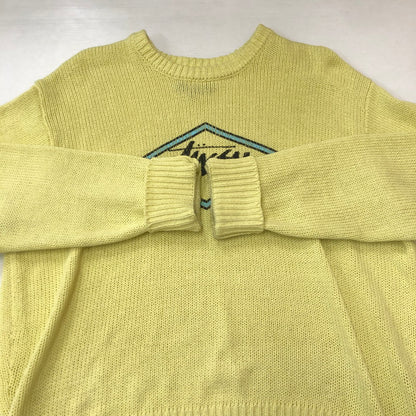 【中古品】【メンズ】 STUSSY ステューシー SURF TEAM SWEATER 117273 リネンコットンブレンドニット クラシックフィットセーター トップス 142-250630-kk-16-fuz サイズ：M カラー：Faded Lime 万代Net店