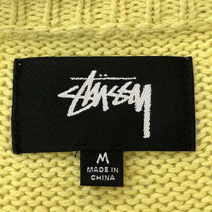 【中古品】【メンズ】 STUSSY ステューシー SURF TEAM SWEATER 117273 リネンコットンブレンドニット クラシックフィットセーター トップス 142-250630-kk-16-fuz サイズ：M カラー：Faded Lime 万代Net店