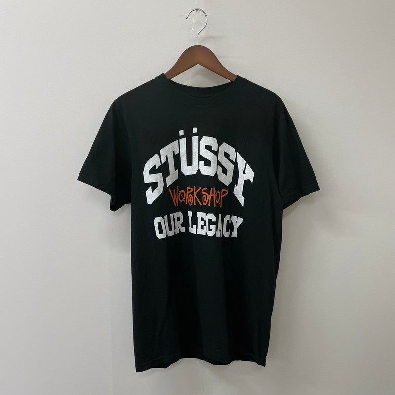 【中古美品】【メンズ】 STUSSY ステューシー × OUR LEGACY アワーレガシー 別注 コラボ 24AW COLLEGIATE PIGMENT DYED TEE 24F3903958 カレッジエイト ピグメントダイ Tシャツ 半袖 トップス 145-250701-kk-05-fuz サイズ：S カラー：ブラック 万代Net店