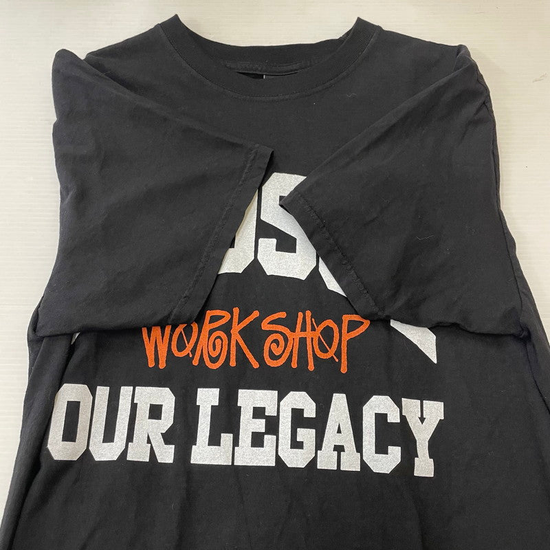 【中古美品】【メンズ】 STUSSY ステューシー × OUR LEGACY アワーレガシー 別注 コラボ 24AW COLLEGIATE PIGMENT DYED TEE 24F3903958 カレッジエイト ピグメントダイ Tシャツ 半袖 トップス 145-250701-kk-05-fuz サイズ：S カラー：ブラック 万代Net店